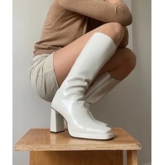 Jeffery Campbell MAXIMAL Boot In Ivory - Picture 1 of 9